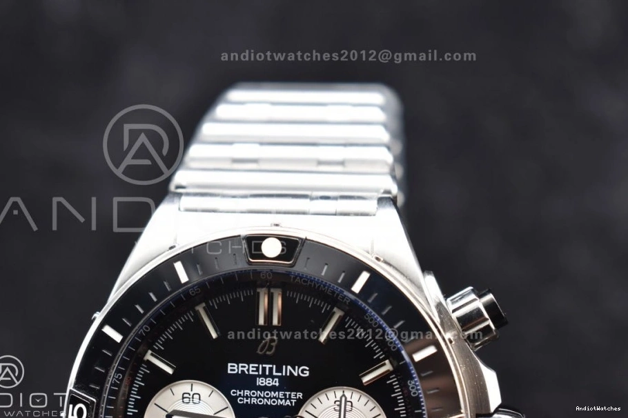 Best 586 Black Bracelet A 44mm BLSF Edition SS on Dial B01 Sustainable SS 1:1 Chronomat 0121